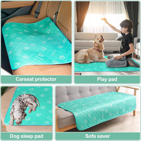 BEAUTYZOO Upgraded Dog Self Cooling Mat Ice Silk Chill Pads for Small Medium Large Dogs - Summer Reusable Pet Training Pad - Absorbent Non-Slip Co...
