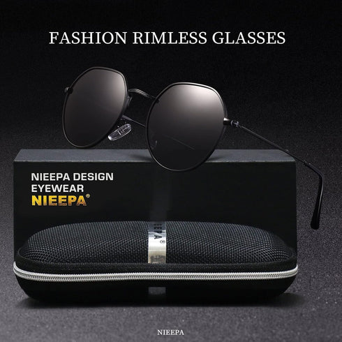 Polarized Polygon Round Sunglasses Classic Half Hexagon Circle Vintage Sun Glasses For Women Men Retro Shades NP1008...