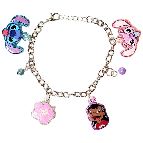 LUV HER Lilo and Stitch 7" Bracelet with Metal Charms - Disney Stitch - Ages 3+...