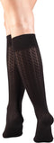 Truform Compression Socks, 15-20 mmHg, Women's Dress Socks, Knee High Over Calf Length, Black Cable Knit, Small...