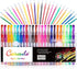 24 Coloring Glitter Gel Pens come with 24 Free Matched Refills, Artist Drawing Pens, for Adult Coloring Sketching Doodling Writing...