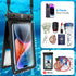 Double Space Waterproof Phone Pouch Case Compatible for Samsung Galaxy S24 S23 S22 S21 S20 S10 Note 20/10/9 up to 7", Cellphone Case Dry Bag Vacat...