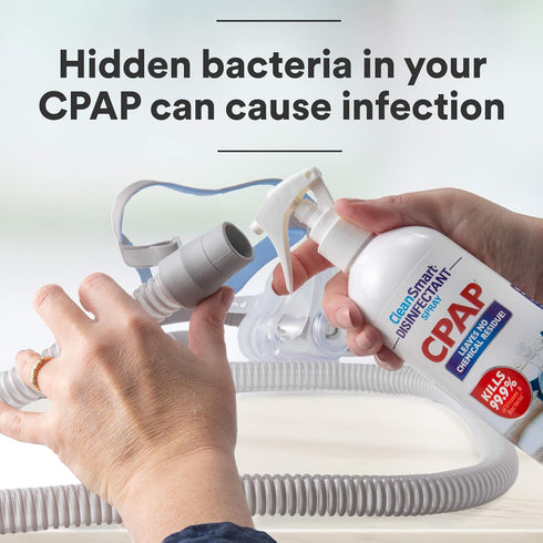 CleanSmart CPAP Disinfectant Spray To Go, Kills 99.9% of Bacteria and Viruses on CPAP Equipment, No Residue, 2 oz (Pack of 3)...