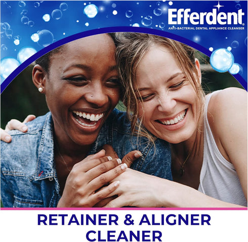 Efferdent Denture Cleaner Minty Fresh & Clean, Retainer Cleaning Tablets for Aligners, Dentures, and Dental Appliances, 90 Count...