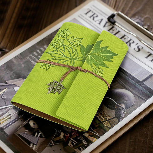 Leather Writing Journal Notebook,Classic Spiral Bound Notebook Refillable Diary Sketchbook Gifts with Unlined Travel Journals to Write in for Girl...