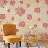 8pcs Peony Wall Stencils for Painting 11.7x8.3" Tile Stencil Set Reusable Plastic Wall Stencils Template for Painting on Wood Wall Furniture Floor...