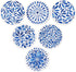 AD Set of 6 Coasters for Drinks Absorbing Round Ceramic Stone Coaster with Cork Base,Tabletop Protection Mat for Mugs and Cups,Office,Kitchen (Ind...