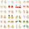 Subiceto 24 Pairs Cute Clip on Earrings for Women Cute Animal Flower Butterfly Colorful Clip-on Earrings Set Pink Flower...