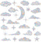 26 Pieces Cloud and Star Window Clings - Anti-Collision Window Decals to Save Birds from Window Collisions,Non Adhesive Prismatic Vinyl Window Cli...
