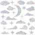26 Pieces Cloud and Star Window Clings - Anti-Collision Window Decals to Save Birds from Window Collisions,Non Adhesive Prismatic Vinyl Window Cli...