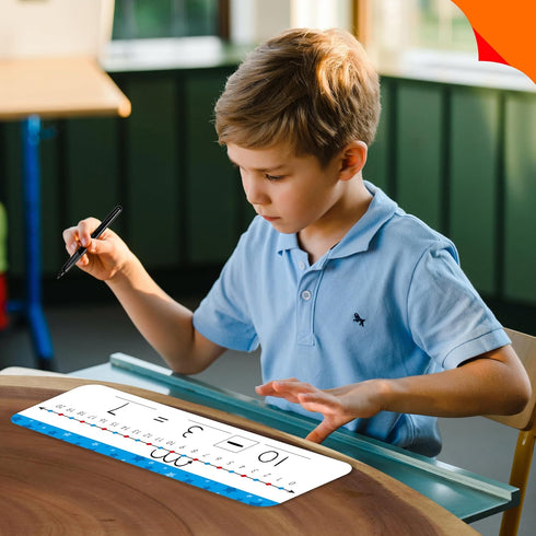 15 PCS Number Line Dry Erase Boards, Double Sided Writable and Erasable Board-0-10 on One side & 0-20 on Other Side Math White Board for Kids, Stu...
