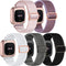 DaQin Elastic Sport Nylon Band Compatible with Fitbit Versa 2 Watch Bands Women Men, 5 Pack Adjustable Stretchy Solo Loop Wristband for Versa/Vers...