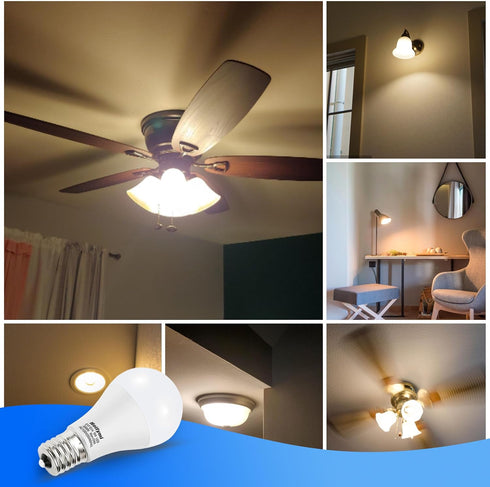 E17 Intermediate Base LED Bulbs, 3000K Warm White, 5 Watts(40W Equivalant), 500 Lumens, Non-Dimmable for Ceiling Fan Chandelier Pendant Light Bulb...