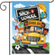 wondever Back to School Garden Flag 12×18 Double Sided Vertical Burlap ABC School Bus Yard Flags for Classroom Decorations Yard Holiday Outdoor Fl...