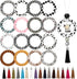 MissAudrey 32 Pcs Silicone Beadable O Rings Beads with Tassel, 65mm Silicone Bead Loop Round Silicone Bead Bulk for DIY Keychain Car Bracelet Jewe...