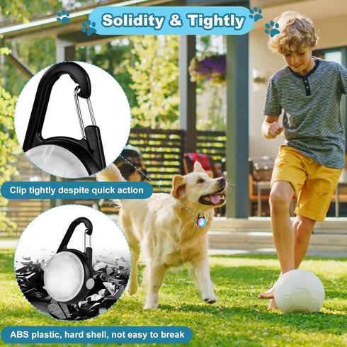 4 Modes Dog Lights for Night Walking, IP68 Waterproof Dog Collar Light, High Capacity Rechargeable Collar Lights for Night Time Clip On, Small and...