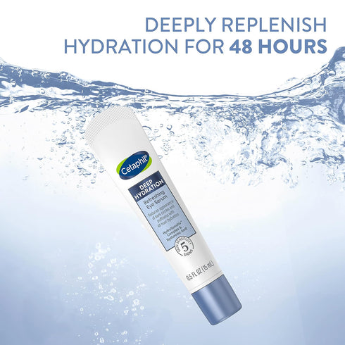Cetaphil Deep Hydration Refreshing Eye Serum, 0.5 fl oz, 48Hr Hydrating Under Eye Cream to Reduce the Appearance of Dark Circles, With Hyaluronic ...