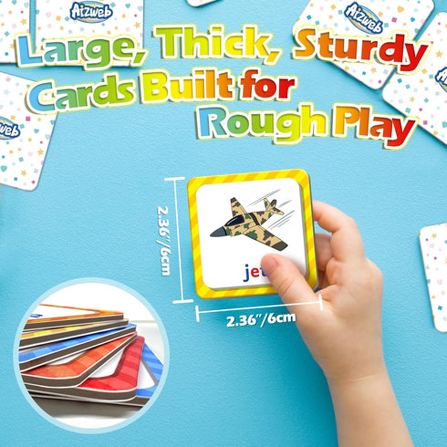 CVC Word Match Game,Memory Game, 60 Pcs Toddler Card Games for Kids Ages 3 4 5 6,Phonics Games Flash Cards for Preschool Kindergarten Learning Act...