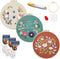 Maydear 3 Pack Embroidery Starter Kit with Pattern, Stamped Cross Stitch Kits for Beginners Adults with Embroidery Hoop and Instructions, Hand Emb...