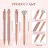 Sabary 8 Pcs Ballpoint Pens with Pen Holder for Desk Metal Crystal Diamond Pen Glitter Pencil Holder Fancy Pens Black Ink Bling Desk Organizer for...