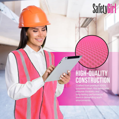 Non-ANSI Women's Mesh High-Vis Safety Vest I Breathable and Comfortable I Polyester I Comfort and Maximum Visibility in Hazardous Environments and...