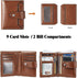 BROMEN Small Wallets for Women RFID Blocking Leather Bifold Purse Zipper Coin Pocket Credit Card Holder with ID Windows Brown...