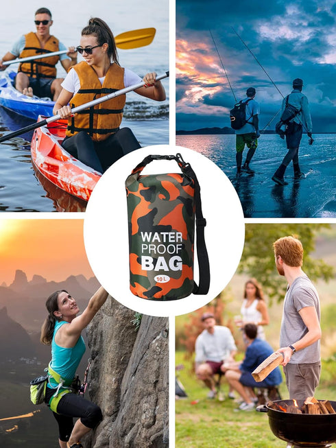 Waterproof Dry Bag Backpack 2L/5L/10L/20L/30L Floating Roll Top Dry Compression Sack Keeps Gear Dry for Kayaking Beach Rafting Boating Hiking Camp...