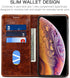 iPhone Xs Case, iPhone X Case, SINIANL Leather Wallet Folio Case Book Design Flip Cover with Stand and ID Credit Card Slot Magnetic Closure for iP...