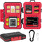 29 Slots SD Card Holder Case, Memory Card Case, Professional Water-Resistant Anti-Shock with TPE Lining, Memory Card Holder for 12 Micro SD, 4 SD,...