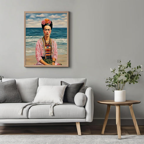 Posterizer 1 pcs- Frida Kahlo inspied art-unique fashion-Famous Figures Art Collection-Coastal & Nautical Art- Living Room Bedroom Decor- unframed...