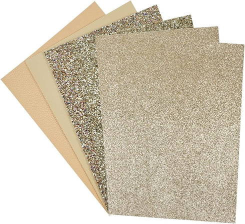 Litchi 6 Pack 8x12 Inch Faux Leather Sheets for Bow Earring, Easy to Cut Vinyl Fabric for Cricut, Durable Fade Resistant Leatherette Without Smell...