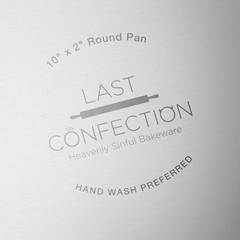 LAST CONFECTION 10" x 2" Aluminum Round Cake Pan - Professional Bakeware...