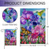 Welcome Spring Hummingbird Iris Garden Flag Double Sided, Purple Flower Bird Yellow Butterfly Decorative House Yard Outdoor Small Decor, Summer Fl...