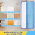 6 Pack Microfiber Spray Mop Replacement Heads for Wet/Dry Mops Reusable Replacement Refills Fits for Bona Floor Care System (Blue-White)...