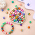 70 pcs 15mm Silicone Round Beads Making Kit, Silicone Beads Bulk, Round Silicone Beads, for Jewelry Crafts Necklace Garland Bracelet (7 Styles)...
