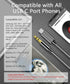 USB C to 3.5mm Audio Aux Jack Cable, USB C to 3.5mm Headphone Audio Cord Car Stereo Aux Cable Compatible with iPhone 15/15 Pro Max, Google Pixel 8...