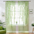Green Sheer Curtains 108 Inches Long for Living Room, Vine Leaf Patterned Curtains 2 Panels Green Bedroom Curtain Sheers Voile Transparent Window ...