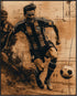 Posterizer 1 pcs-retro abstract poster of a football / soccer match-Sports & Hobby Art Gifts for sports fans Decor for Home & Office- unframed wal...
