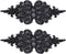 GORGECRAFT 2PCS Bead Embroidery Lace Appliques Flower Pattern Polyester Patches Beaded Tulle Decorative Sewing Ornament Accessories for Wedding Dr...