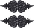 GORGECRAFT 2PCS Bead Embroidery Lace Appliques Flower Pattern Polyester Patches Beaded Tulle Decorative Sewing Ornament Accessories for Wedding Dr...