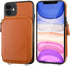 Bocasal RFID Blocking Wallet Case for iPhone 11, Adjustable Crossbody Zipper Purse Case Card Holder with Kickstand Detachable Wrist Strap, PU Leat...