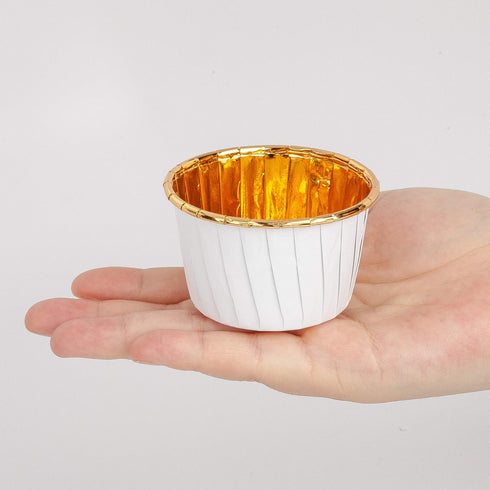 GOLDEN APPLE, Aluminum Foil Paper Mini Cake Baking Cups 50 pcs, Muffin Cupcake Baking Mold Cup Liners Baking Cups for Party Wedding Festival, cupc...