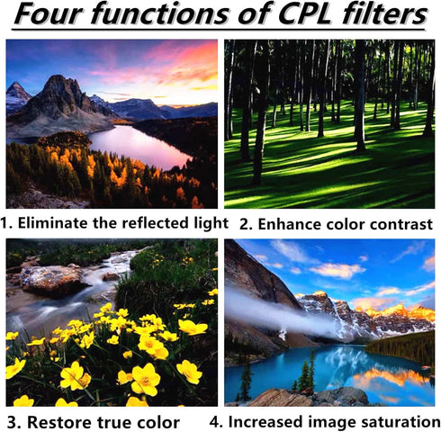 CPL Polarizing Filter for Phone,52mm Camera Lens Filter with Lens Clip Compatible for iPhone 14 Pro Max 13 Pro Max 13 Mini 12 11 X XS Max Samsung ...