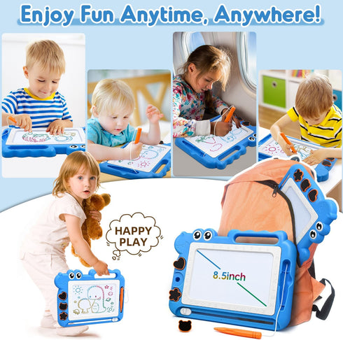 AiTuiTui Magnetic Drawing Board Toddler Toys Gift for 2 3 Year Old Girls Boys, Sketch Writing Doodle Pad Age 2-4 Travel Games, Educational Learnin...