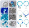SUNNYCLUE 1 Box 270Pcs Bracelet Making Kit Ocean Theme Bracelet Set Colorful 6mm Glass Beads Turtles Mermaids Starfish Charms for Jewelry Marking ...