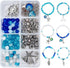 SUNNYCLUE 1 Box 270Pcs Bracelet Making Kit Ocean Theme Bracelet Set Colorful 6mm Glass Beads Turtles Mermaids Starfish Charms for Jewelry Marking ...