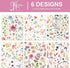 JarThenaAMCS 12 Sheets Wildflower Wrapping Paper -Not Roll- Watercolor Floral Gift Wrap Paper Bulk Folded Flat Flower Art Paper for Wedding Bridal...