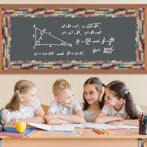 Whaline 65.6Ft Inspirational Bulletin Board Border Growth Mindset Scalloped Decorative Border Trim Motivational Craft Border Decor for Back to Sch...