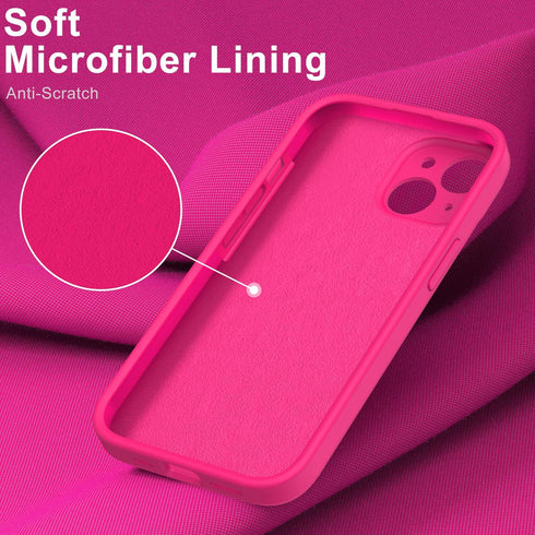 DEENAKIN Silicone iPhone 15 Plus Case with Screen Protector - Enhanced Camera Protection - Smooth Baby Skin-Like Feel Silicone Cover for Women Gir...