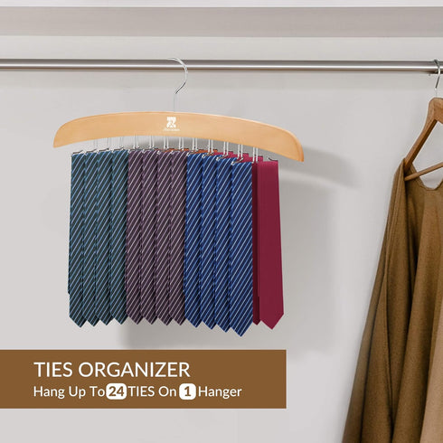 ZEDODIER Tank Top Hangers, Bra Organizer for Closet, 24 Storage Capacity, Non-Slip Hanging Tie Holder Closet Organizer and Storage for Camisoles T...